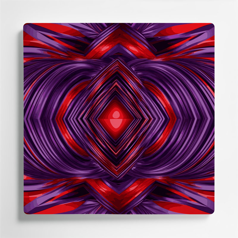 Art mural op mauve 23, H 16 po x l 16 po