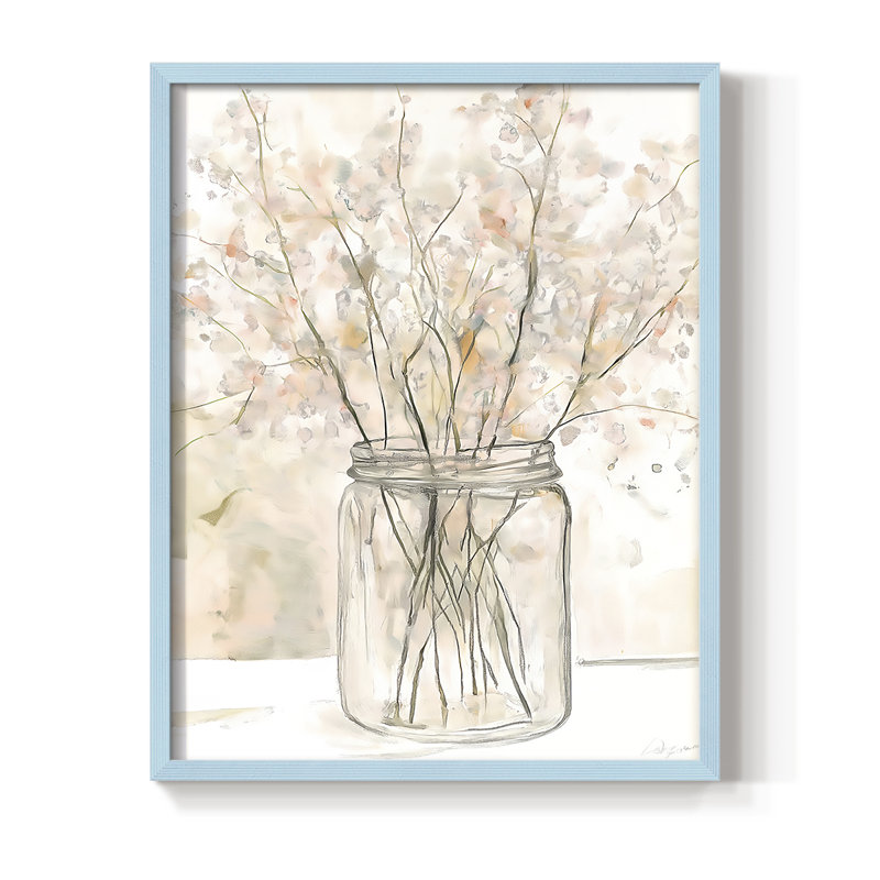 FLORAL Series DLXII Framed Print - Solid Wood, 21" H x 17" W