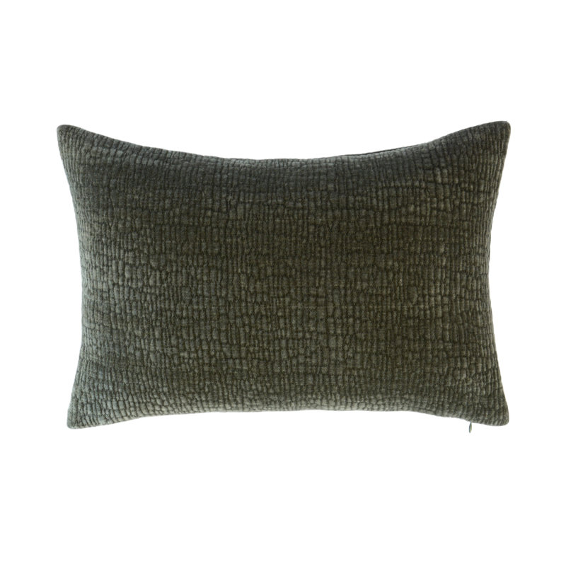 Oreiller texturé vert Tivoli, Green
