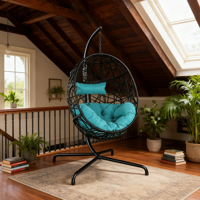 Balancelle avec support Fuqua, Bleu