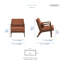 Chaise d'appoint moderne avec coussin en velours côtelé de meubles de maison 1 pièce avec structure en bois d'hévéa-1018193130