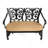 Cast aluminium bench with cushion-419484094