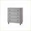 Commodes et amp; Garde-robes | Commode 4 tiroirs Cleo Contemporary Gris | Boucle