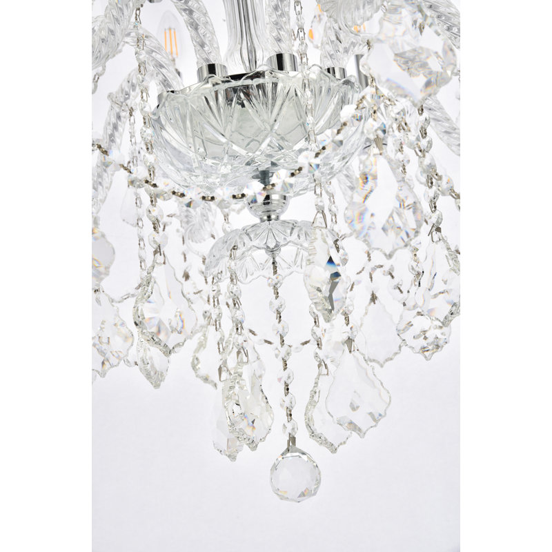 Lesli - Light Candle Style Tiered Chandelier, Chrome, 12