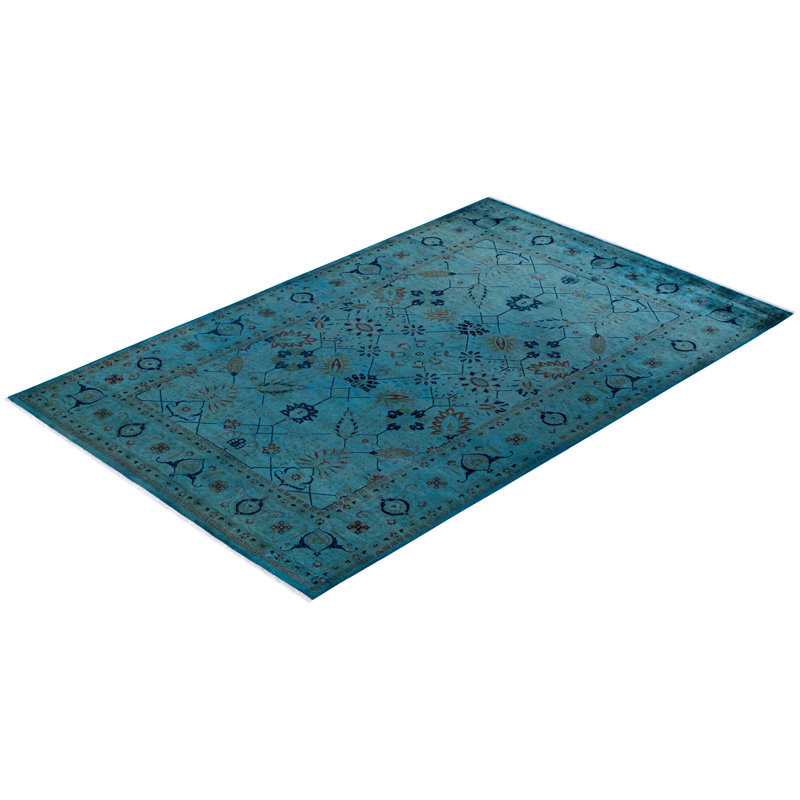 Fine Vibrance One-of-a-Kind 6' 1" X 9' 5" Hand Knotted Area Rug
