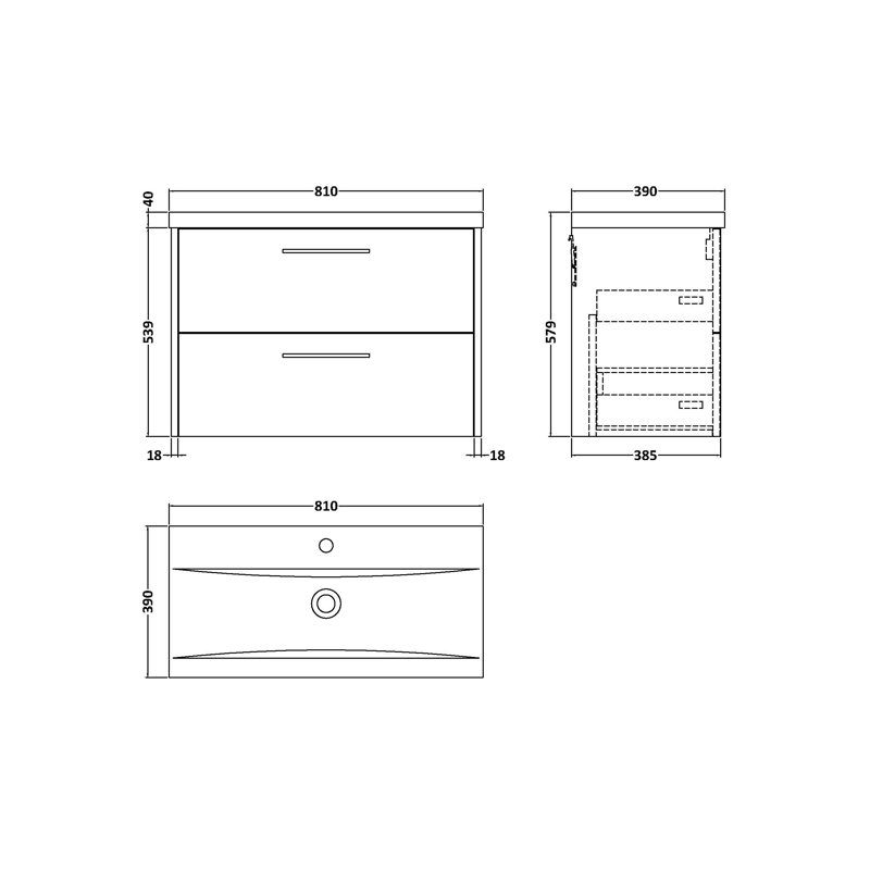 Juno 800mm Single Bathroom Vanity with Integrated Vitreous China Basin, Autumn Oak