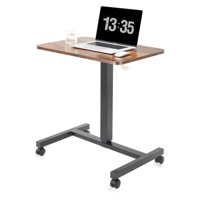 Chariot roulant réglable pour ordinateur portable, Brun / noir