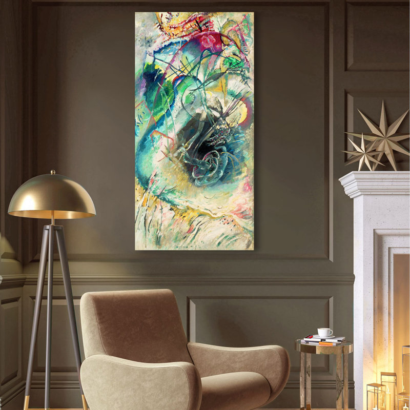 Untitled Improvisation by Wassily Kandinsky - Wrapped Canvas Print, 70cm H x 35cm W x 4cm D