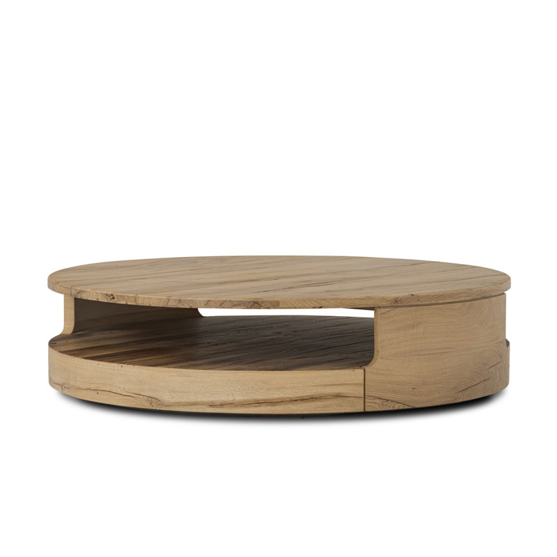 Table basse Mahira - Chêne français récupéré, Chêne français naturel récupéré