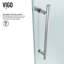 Cabine de douche coulissante sans cadre avec verre transparent 3/8 et base Winslow l 48 po x P 36 po x H 80 po-50877759-50877761