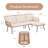 L-shape Outdoor 3-person Sofa Seating Group With Cushions (white)-364832989