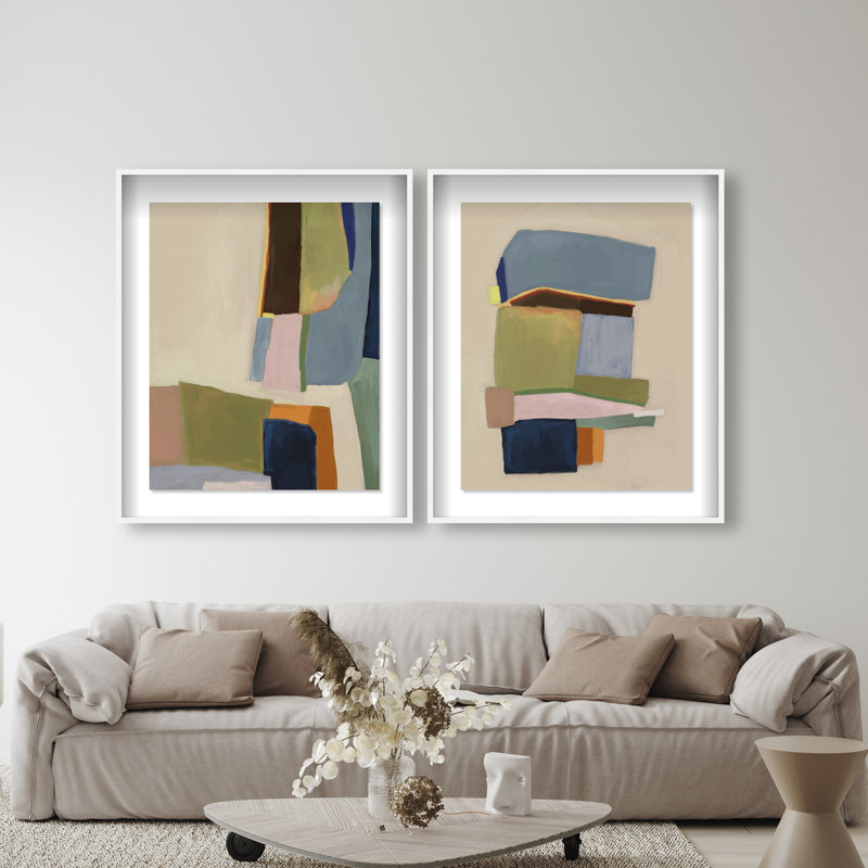 Colro View Set Set by Oliver Gal, 46.5" H x 37.5" W, White Shadowbox