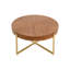 Table basse 33,8 po d'épaisseur rétro moderne avec plateau en bois de sapin et pieds en croix