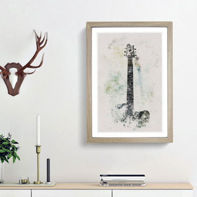 Acoustic Guitar Watercolour - Picture Frame Graphic Art