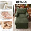 Large fauteuil d'appoint en chenille avec repose-pieds, canapé rembourré ergonomique simple pour salon-896581417