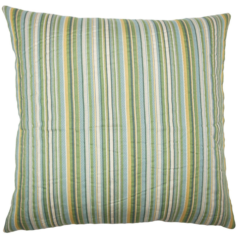 Striped Feather Reversible Throw Pillow, 20" H x 20" W x 5" D, Meadow
