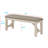 1Pc Upholstered Seat Bench Dining Room Bedroom Wooden Furniture Standard Height