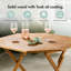 Cannes Acacia Folding Outdoor Dining Table With Umbrella Hole , 90cm cm W 90cm cm D