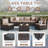 7-Piece Patio Conversation Sets, Outdoor Rattan Wicker Sectional Sofa with Tea Table & Cushions-765337429