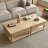 Square Fluted Lift-Top Coffee Table with Hidden & Open Storage-910848668