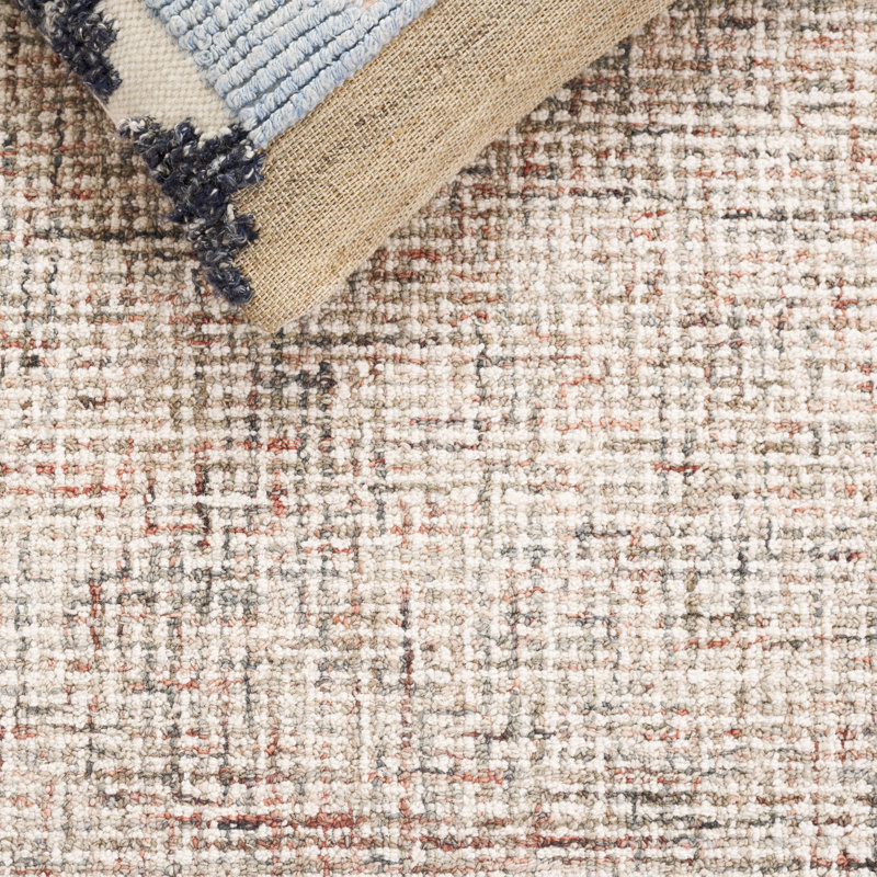 Syere Ebony Hand Tufted Wool And Cotton Bordered Rug, Rectangle 5' x 8'