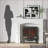 Fireplace Mantel, Modern Snow White MDF Surround | 29” Interior Width | Decorative Pattern