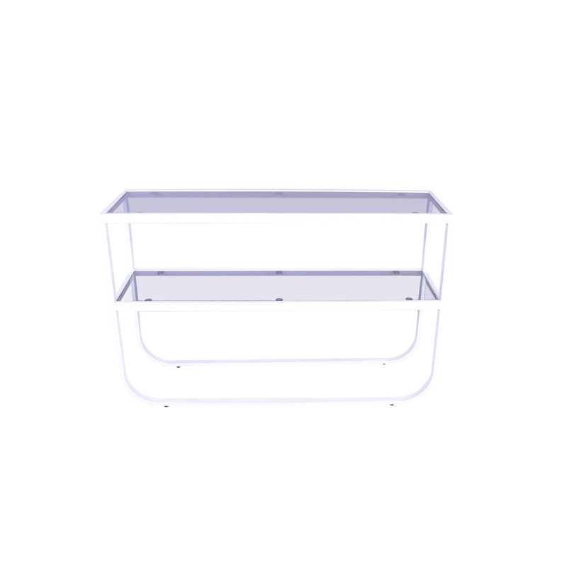 Votaw 110cm Glass Top Console Table, White