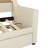 Twin Size Upholstered Daybed With Trundle, Charging Station, LED Lights, And Storage Headboard-1959288377