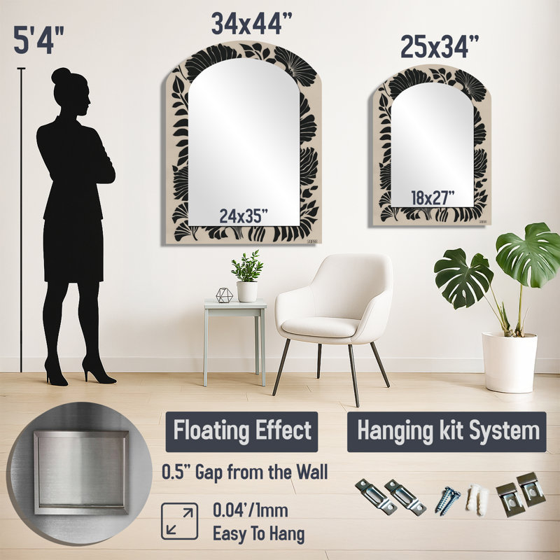 Miroir mural Minimalist, 34" x 25"