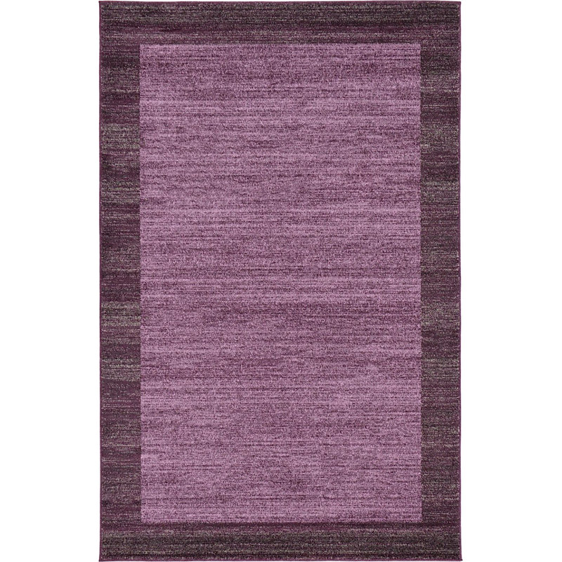 Tapis mauve à motif géométrique Desdemona, Rectangle 3 pi 3 po x 5 pi 3 po