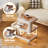Luxury mobile glass side table