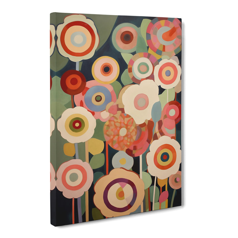 Astle Flowers Orphism Design Vol.12 - Wrapped Canvas Print, 50cm H x 35cm W x 3cm D