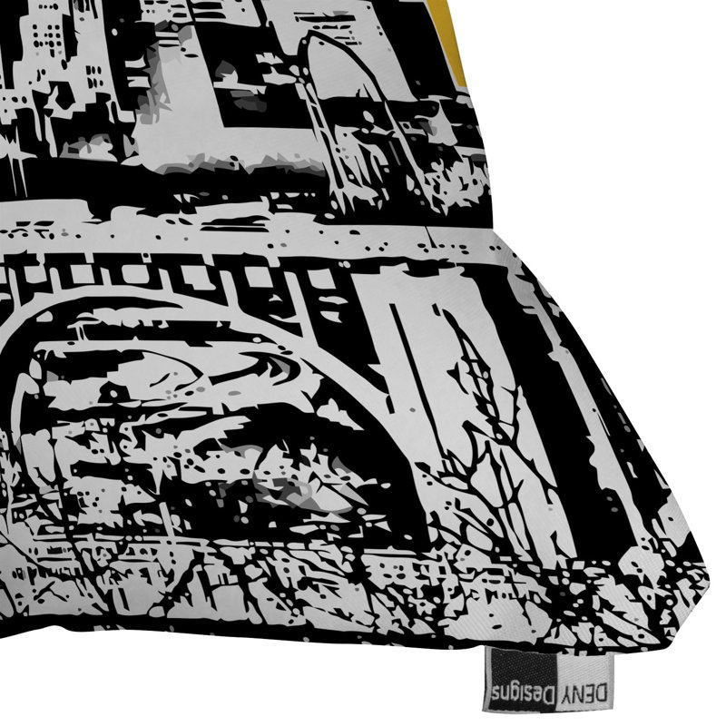 Bird Ave Minneapolis Throw Pillow, 16" x 16", Yellow