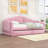 Twin Upholstered Daybed with Built-in USB Charging Station and Pull-Out Twin Trundle-1600856884