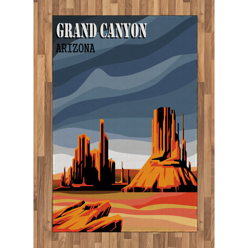Canyon American High Density Long Fiber Poly Threads Decorative Area Rug Carpet, Rectangle 4' x 5'8"