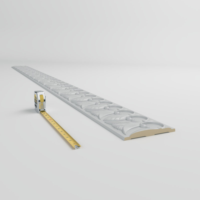 Primed Gray Polyurethane Geometric Chair Rail Moulding