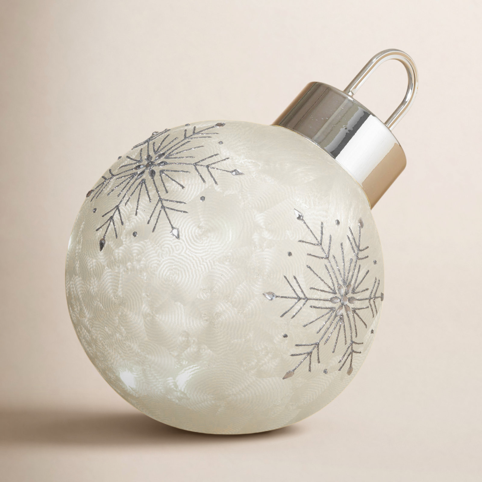 Lighted Glass Snowflake Holiday Ornament