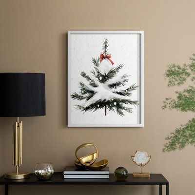 «Christmas Holiday Art» CECXLIX, reproduction d'art encadrée - bois massif