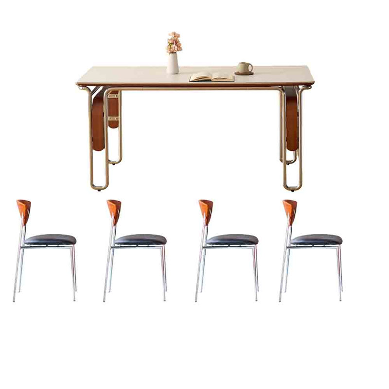 Ensemble de table de salle à manger Retro Slate, H 29,53 po x L 55,12 po x l 31,5 po