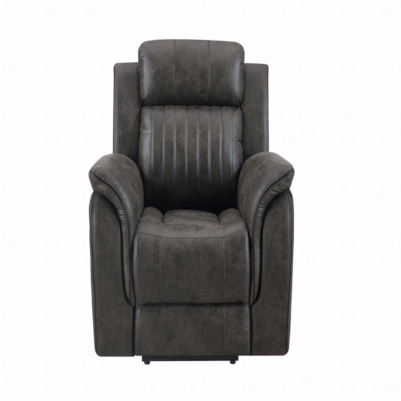 Fauteuil oscillant gris avec fonction inclinable Steban