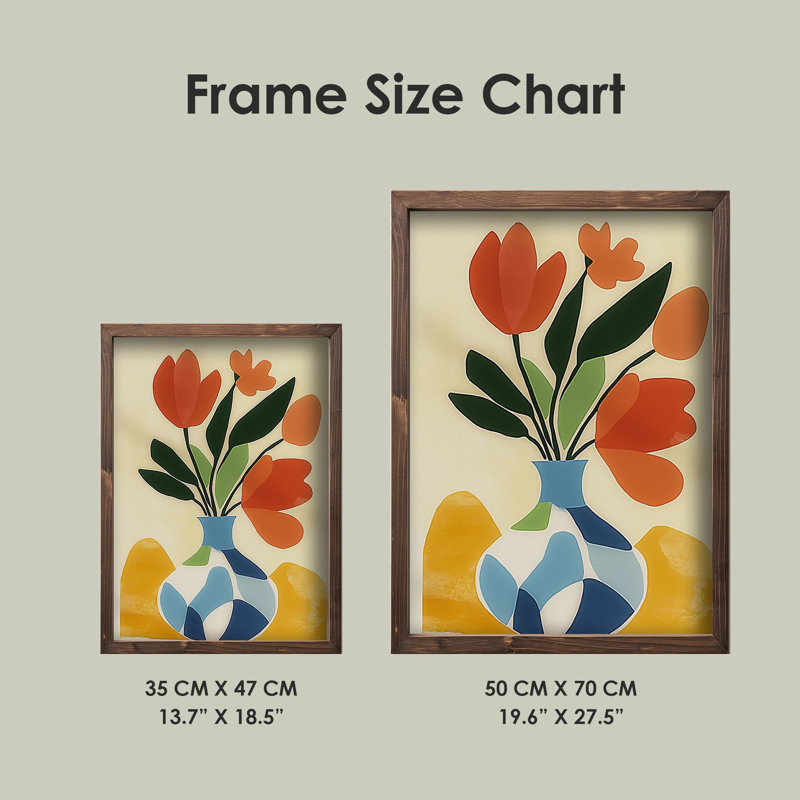 Stunning Decorative Framed MDF Painting, 13.8 x 18.5 x 0.8 inches | 100% MDF with 3 mm Thickness, Elegant Pine Wood Frame | UV Printed Artwork for Home Decor, Perfect for Living Room & Bedroom Accent