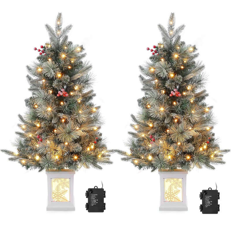 91.4cm H Lighted Artificial Christmas Tree