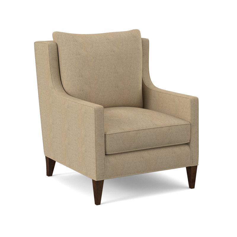 Callum Armchair, American Walnut, Elise Harbor 100% Polyester