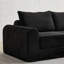 Canapé-lit modulaire en 1, ressorts en mousse de velours côtelé noir 75,5 po, canapés modernes