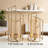 Decorative Metal Wire Candle Holder Set With Glass Jars, Gold Candle Holders For Table Centerpiece And Home Decor, Set Of 2