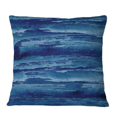 Abstract Classic Blue I - Modern Printed Throw Pillow