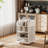 4 Tier Kitchen Island Cart With Spice Rack & Locking Casters, Simple Design Mobile Kitchen Storage Islands For Kitchen Living Room-329747495