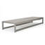 Ensemble de 2 chaises longues d'extérieur avec structure réglable en aluminium et siège en filet PVC-coated polyester gris