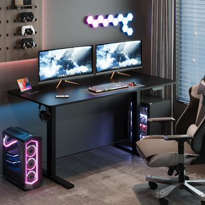 Baysenie 55"/60" Width Home Office Height Adjustable Standing Desk