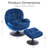 Zenon Velvet Swivel Accent Chair with Ottoman-991307796